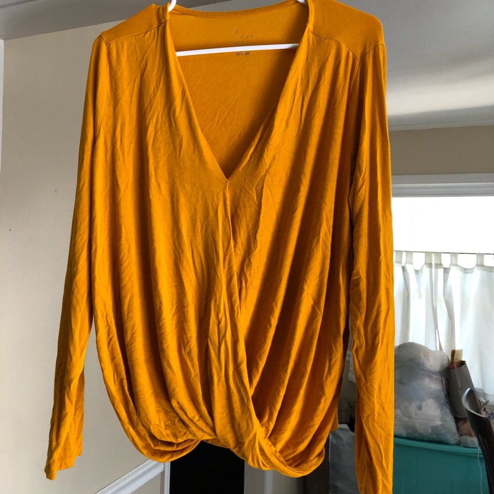 Marigold draped top